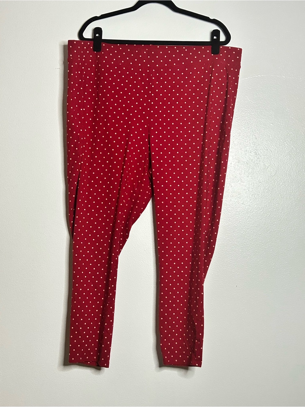 NWOT Torrid Red White Polka Dot Signature Stretch Crop Leggings Plus Size 4X